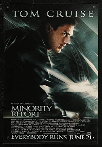 Izvještaj o manjini - 13.5 x20 originalni promo filmski plakat 2002 Tom Cruise Steven Spielberg