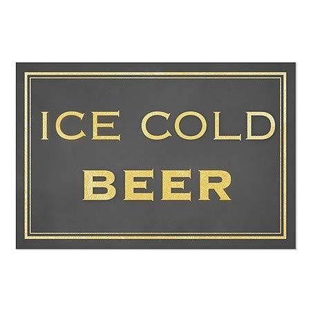 CGSIGNLAB | Ledeno hladno pivo -Klasično zlato prilijepljenje prozora | 18 x12