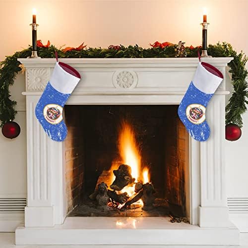 Državna zastava Minnesota Crvena božićna blagdanska čarapama za kuće za dom za viseće čarape