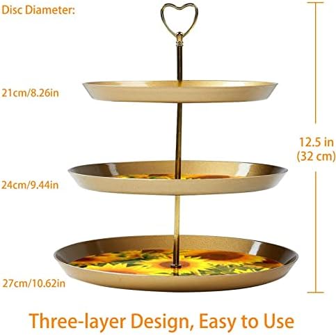 Set zaslona za desert, zlatni stalak za kolače, stalke za desert, 3 sloj ladice za posluživanje, postolje za tortu za čašicu,