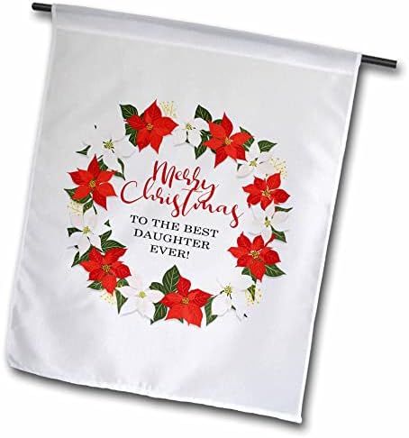 3DROSE Sretan Božić najboljem daljku ikad - Poinsettia vijenac - zastave