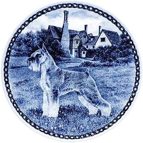 Standardna porculanska ploča psa Schnauzer za sve ljubitelje pasa veličine 7,61 inča
