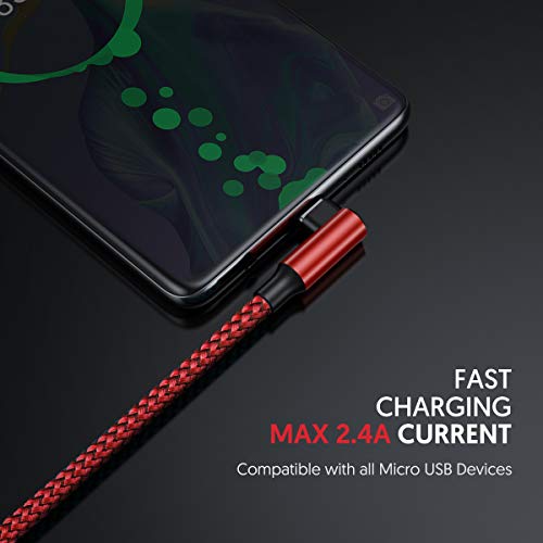 Micro USB kabel od 90 stupnjeva desni kut [3 pakiranja / 10ft] Brzi punjač za brzo punjenje, Ctreey velike brzine Android