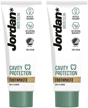 Jordan zelena zaštita čiste šupljine veganska pasta za zube 75 ml - 2 pakiranja