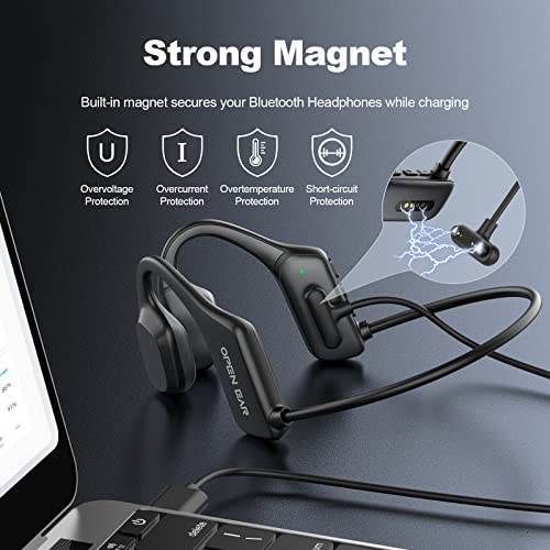 Oufuni magnetsko punjenje kabela X1 Kosti za provodčanost Slušanja, zamjenski USB punjač kabel bežični bluetooth slušalice