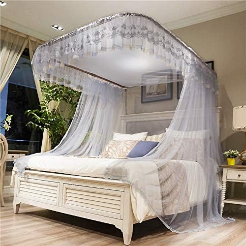 Čipkasta nadstrešnica u obliku oblika s mrežom protiv komaraca, nadstrešnica za krevet princeze palače, mreža protiv komaraca