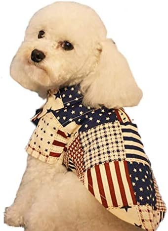 Kostim za pse američke zastave u SAD-u, košulja za kućne ljubimce u stilu američke zastave, ljetna odjeća za male srednje