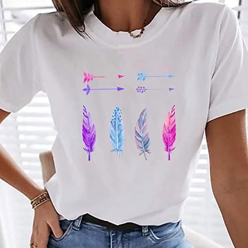 Žene muškarci grafički top Ljeto Jesen modni kratki rukav Okrugli vrat Casual srednjovjekovna bluza majica za djevojčice