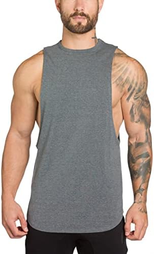 Muška majica za vježbanje s okruglim vratom lagana košulja za mišiće bez rukava fitness fitness sportski prsluk za vježbanje