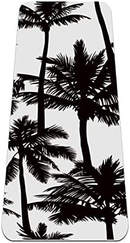 Joga prostirka crno-bijela s uzorkom kokosove palme ekološki prihvatljiva Protuklizna fitness prostirka za pilates i vježbe