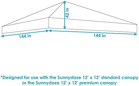 Standardni skočni vizir od 12.12 Stopa-teški kvadratni gornji dio od 150 - inčne oksfordske tkanine s poliuretanskim premazom