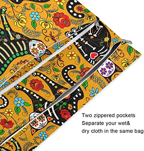 Vodootporna mokra torba za višekratnu upotrebu platnene pelene mokra suha torba s džepom s patentnim zatvaračem za putovanja