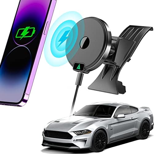 Magnetski bežični punjač automobila, specifični telefon za telefon za Ford Mustang 2015-2021, 15W maksimalno brzo punjenje
