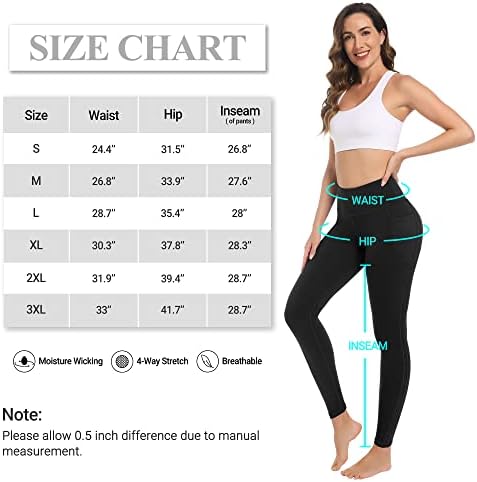 Mirity 4 Pack joga gamaša s džepovima za žene - hlače za kontrolu trbuha visokog struka za vježbanje