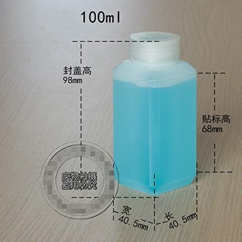 Welliestri 20pcs prazne plastične boce za kućne ljubimce - kvadratni s kapicama - BPA besplatno
