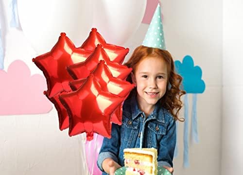 18-inčni baloni s crvenom zvijezdom, balon od aluminijske folije, balon od milara za rođendan, vjenčanje, Dječji tuš, dekoracija