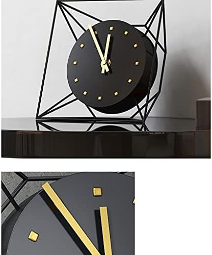JAHH 3D Metalne trg desktop sat Stolni dekorativni minimalistički Hladan vjetar Glupi sat Ukras dnevni boravak Spavaća soba