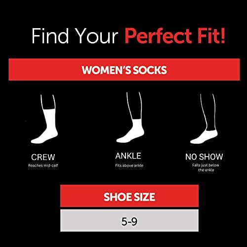 Hanes Originals Ultimate ženske čarape, posada, gležanj i bez show čarapa, 6-pack