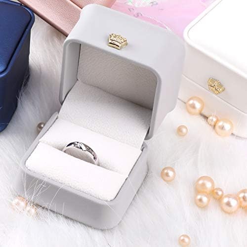 2pcs kutija za prstenje od PU kože prijedlog za par poklon kutija za nakit prsten naušnice prikaz nakita za zaruke vjenčanje