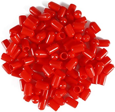 Zaštitna čahura za navoj vijka PVC gumena okrugla cijev vijak kapa poklopac ekološki prihvatljiv Crveni 29mm 20pcs