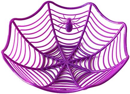 Ukras za Noć vještica Crna zdjela od paukove mreže tanjur s voćem pakiranje slatkiša i kolačića košara zdjela za trikove