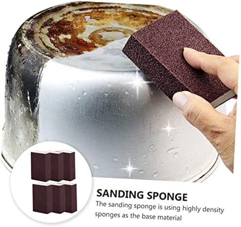 Stobok 6pcs spužva metalni brusni papir prijenosni pieeker za čišćenje jastučića za čišćenje lonca za čišćenje lonča