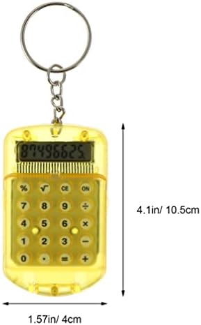 NUOBESTY MINI KEYCHAIN ​​4PCS džepni kalkulator Ključ prsten Mini prijenosni kalkulator Mali mali prijenosni kalkulator Mini