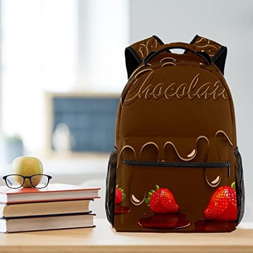 Ruksak od čokolade i jagoda ruksak za fakultet ruksak torba za knjige putni ruksak za poslovna putovanja posao 11, 5 do 8