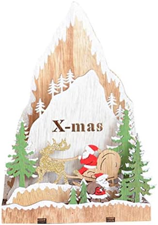 Osigurajte kamin dekor božićni drveni ukras božićna radna površina ukras atmosferi lagano rođenje ukrasi