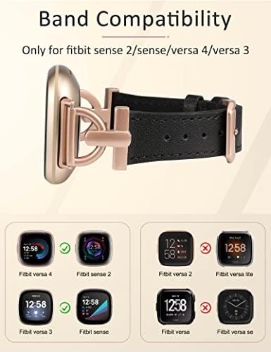 WearLizer kožni trak kompatibilan s Fitbit Sense Bands/Fitbit Versa 3 bendovi/Sense 2 bendovi/Versa 4 bendovi za žene, haljina