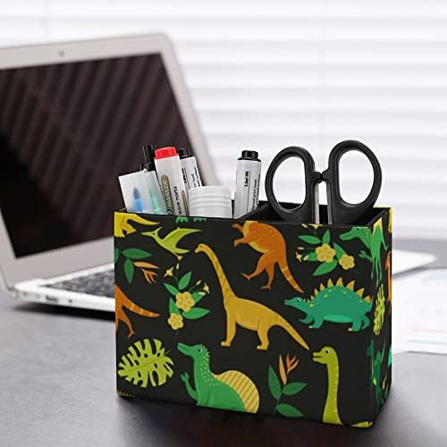 Crtani dinosauri i tropijalni palm PU kožna olovka za olovke Višenamjenski olovka Organizator stola za uzorak za ured za