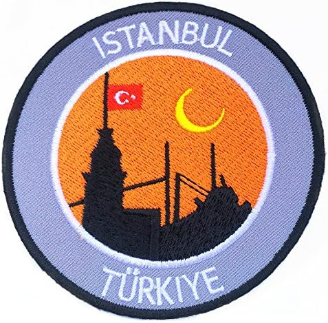 Istanbul Turska vezeno željezo na flasteru / 3,5 inčni vezeni značka Turkiye Applique