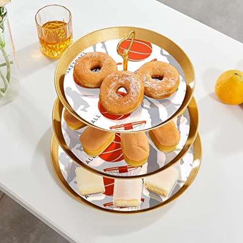 3 slojeva za desert stalak za kolač s voćnim pločama plastika za posluživanje zaslona za vjenčanje rođendan tuš čajanke ukrasi