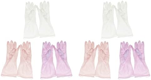 Silikonske rukavice, 6 pari, veličina za slikanje, casual, kuhinja, žene, muškarci, prozirna guma za višekratnu upotrebu