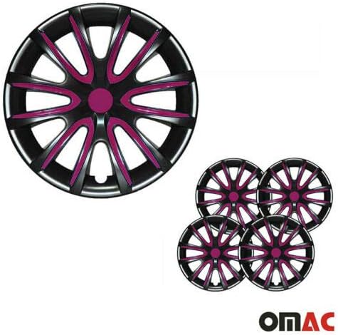 OMAC 16 -inčni hubcaps za Hyundai Black i Violet 4 PCS. Poklopac naplataka na kotači