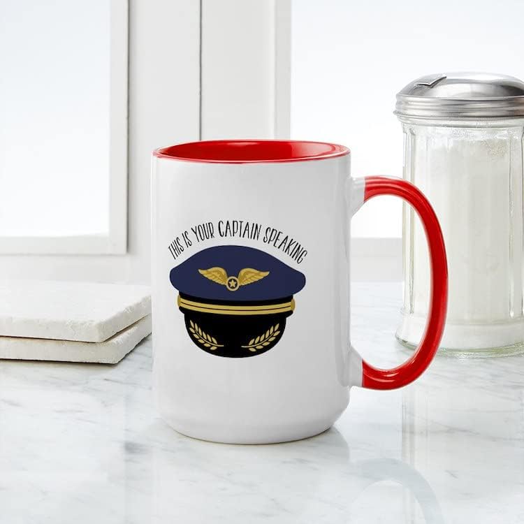 CAFEPRESS svoje kapetanske krigle keramičke šalice za kavu, šalica čaja 15 oz