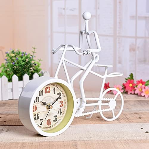 Yfqhdd rustikalni metalni biciklistički stol sat biciklistički sat ukrašavanja stola stol sat ukrasnog stila idealan za dar