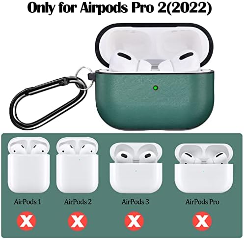 V-MORO je Kompatibilan sa slučajem Airpods Pro 2 Torbica od prave kože AirPod Pro 2. generacije Torbica za muškarce iPod