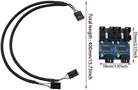 CSNSD 1 mužjak do 4 ženke 9 -pin USB zaglavlja zaglavlje adapter za razdjelnik kabela