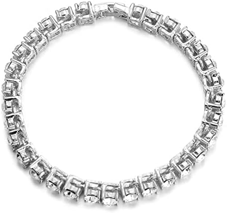 Zlatni lanac Halukaka prekriven ledom za mačku dijamantni teniski lanac ogrlica od ogrlice od platine 6 mm presvučena bijelim