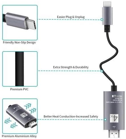 BoxWave kabel kompatibilan s JBL Tune 760NC - SmartDisplay kabel - USB Type -C do HDMI, USB C/HDMI kabel za JBL Tune 760NC