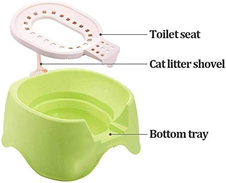 Poluzatvoreni toalet za obuku mačaka, kutija za smeće, dvoslojni dizajn materijala za hranu, bez deformacija, bez blijeđenja,