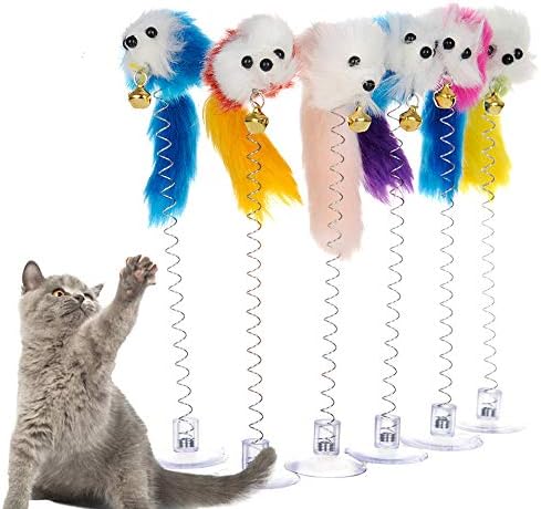 1 kom igračka za mačke proljetna igračka s usisnom čašom u obliku miša igračka za interakciju s mačkama smiješni mačji štapić