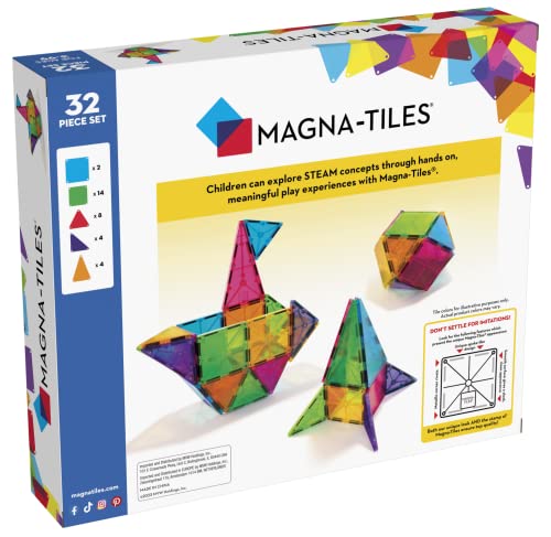 Set od 32 komada, originalne magnetske građevinske pločice za kreativnu igru na otvorenom, edukativne igračke za djecu od