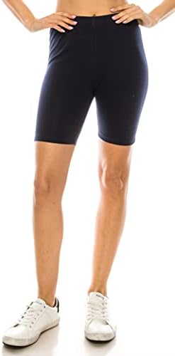 Sheismine ženske osnovne biciklističke kratke hlače - Elastični struk Active Lounge Work Yoga 7 Inseam mekane ošišane nogavice