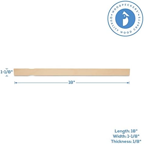Drvena boja štapića 18 inča, pakiranje od 25 palica za miješanje boje, jumbo zanatske štapiće, nedovršene drvene štapiće