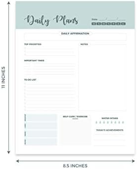 Spiral Daily Planer za bilježenje -100 -100 Nezadovoljni listovi za suznice -Desk Notepad, motivacijski kalendar, organizator,