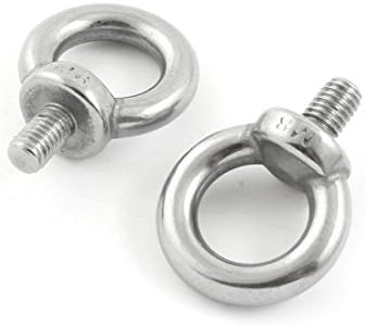 Aexit 2pcs srebrni lanac i konop ton ton od nehrđajućeg čelika žica vijak vijak vijak konop isječci 8 mm navoj