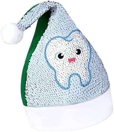 Zubi stomatološka stomatologija zubni šljokice božićni šeširi Djeda Božićni šešir za odrasle Merry Xmas Party kostim Bennie