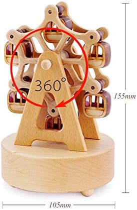 Lkyboa kreativna muzička kutija zvijezda ferris kotač drveni satni sat glazbeni bok rođendan butik darovni model ukrasi